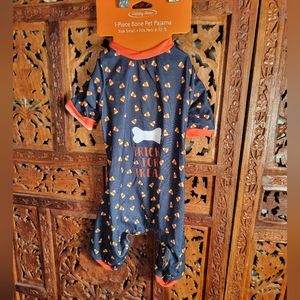 Halloween "Tricks For Treats" Candy Corn Print Dog Pajamas